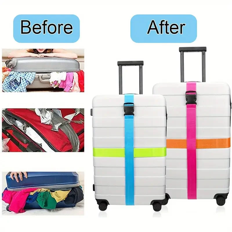 Travel Adjustable Luggage Straps Portable Bungees Easy Travel Necessary Bundling Belt protect Suitcase Accessories Items