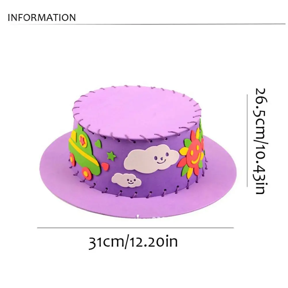 手作りの織り帽子,子供のためのおもちゃ,3D動物,創造的,縫製,芸術的な工芸品,学習糸,DIY