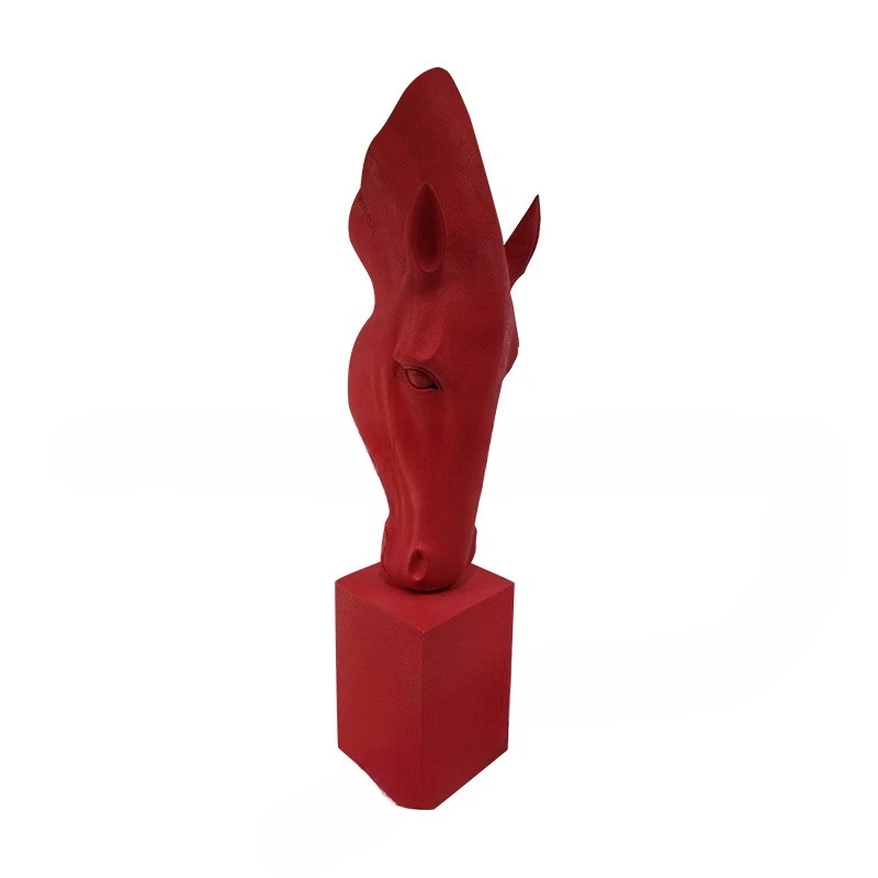 

FRP flower pot custom cement large horse head sculpture