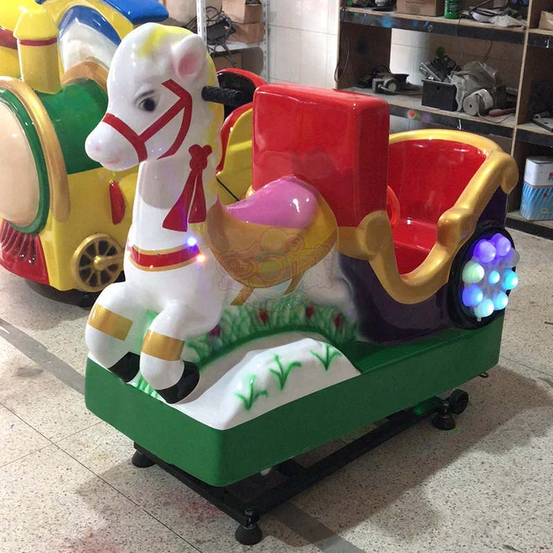 Skewei Little White Horse Rocking Car Children's Rocking Machine Coin Operated Electric Luxury Yaoyao Car Amusement Park