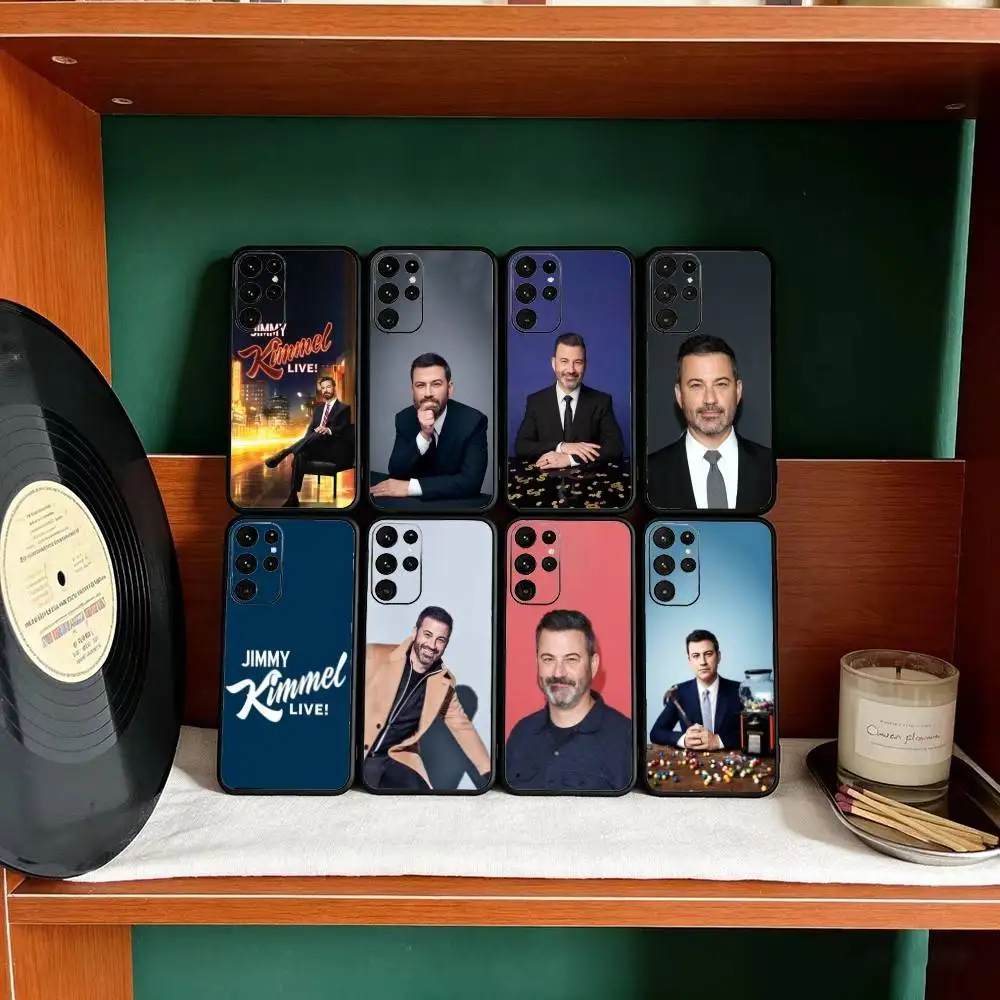 

Talk Show Host J-Jimmy Kimmel phone Case For Samsung S25,24,21,22,23,30,Ultra,20,Plus,Fe,Lite,Note Soft Black Cover