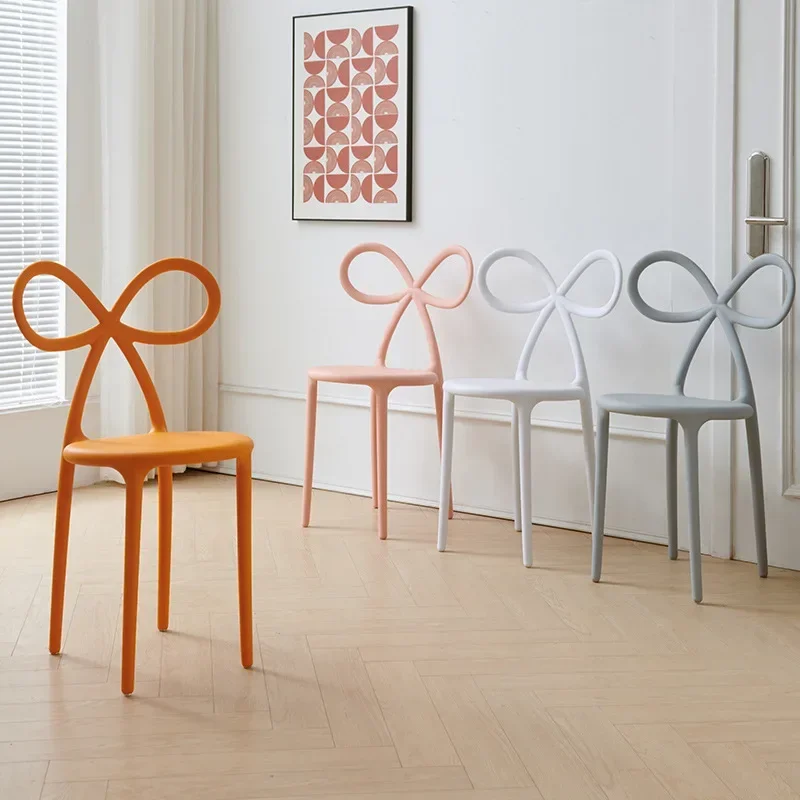 

A Nordic Butterfly chair plastic simple makeup chair household bedroom Girl Nail chair dressing stool