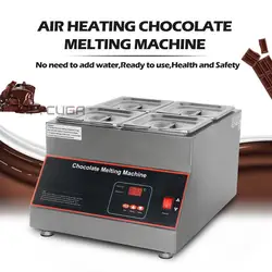 Digital Display Air Heating Chocolate Melting Machine Two Grid Chocolate Warmer Melter Chocolate Furnace Melt Cheese Warm Milk