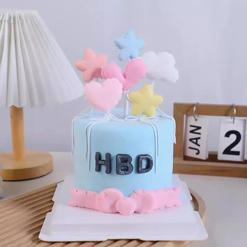 Liebe Stern Wolke Ballon Form Kuchen Topper Candy Farbe Regenbogen Kuchen Dekorationen Mädchen Junge Geburtstag Baby Shower Party Kuchen Einsatz