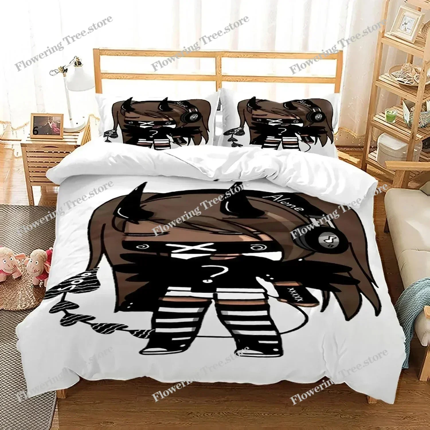 3D Printed Gacha Life Bedding Set Boys Girls Twin Queen Size Duvet Cover Pillowcase Bed Kids Adult Fashion Home Textile029592FQH