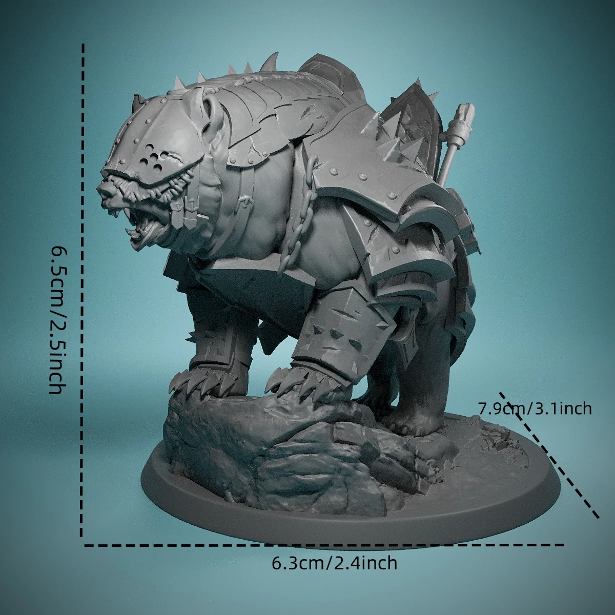 Templário Bear Unmounted Wargaming Dungeons and Dragons, RPG de mesa, DnD Modelos em miniatura adequados para requintados