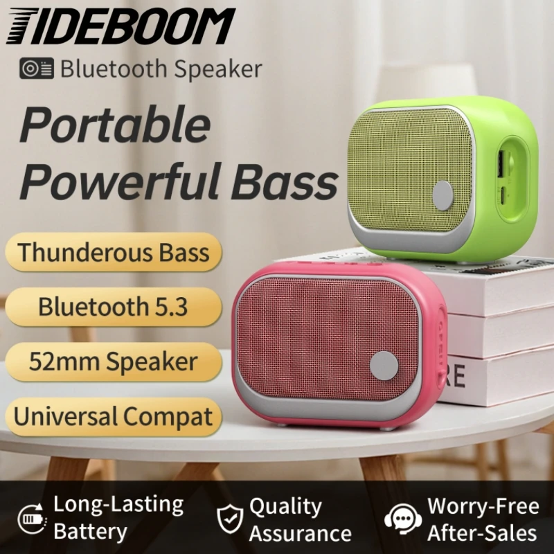 

Портативный беспроводной динамик Bluetooth 5.3, мобильный телефон, настольный домашний уличный удобный мини-сабвуфер, поддержка Tf TWS, FM, RGB