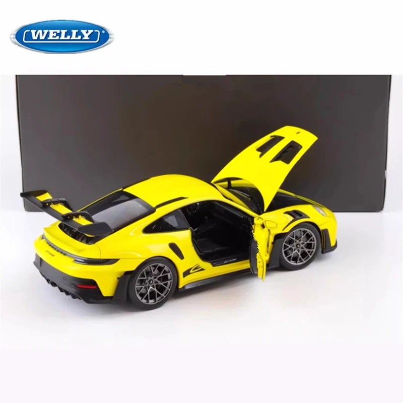 

Welly 1:24 Porsche 911 GT3 RS Alloy Sports Car Model Diecast Metal Track Racing Vehicles Car Model Simulation Childrens Toy Gift