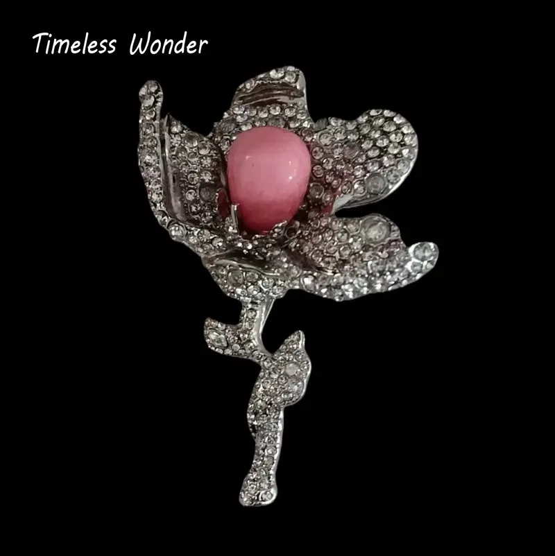 

Вневременная чудесная необычная брошь с кристаллами циркона и цветочным принтом для женщин, дизайнерские ювелирные изделия, топ, модный редкий подарок, стильный стиль, милый 7523