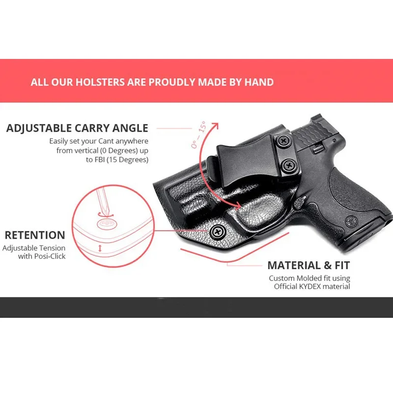 Funda de transporte oculta de Kydex con clip para cinturón, de tamaño completo, con marco de acero, para llevar dentro de la cintura (IWB), para IWI Jericho 941 F9 FS