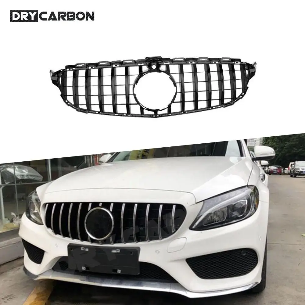 G Style Front Grille Bumper Grill For Mercedes W205 Benz C S205 C205 C43 C260 C250 C180 C200 C300 2015 2016 2017 2018