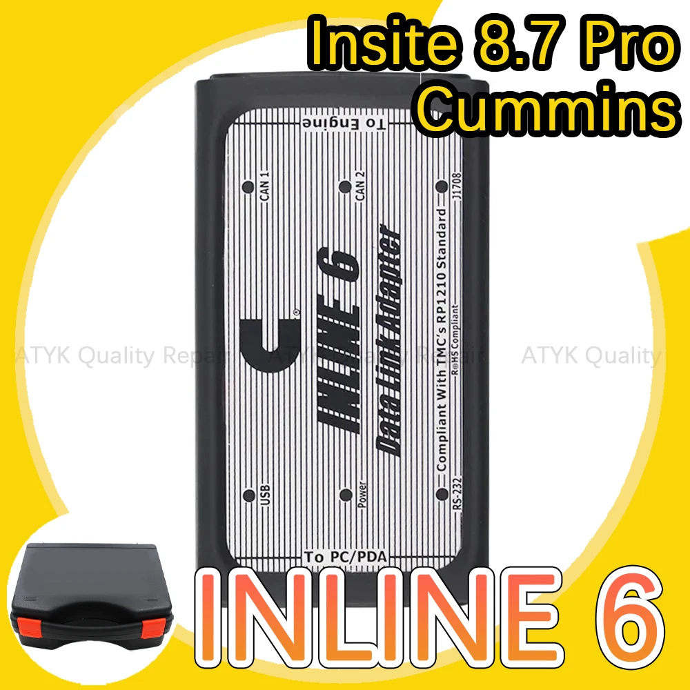 Инструмент для диагностики Cummins введите 8,7 Pro INLINE6 obd2, инструмент для тюнинга автомобилей, грузовиков, новый VCI