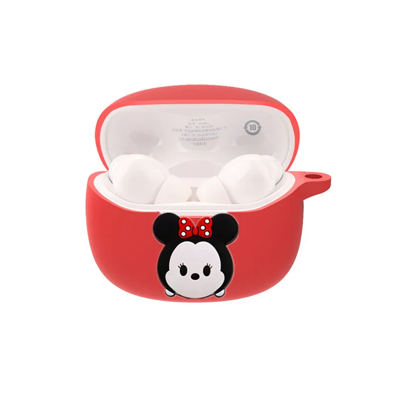 الكرتون ديزني حقيبة سماعة الاذن غطاء ل Anker Soundcore R100 سيليكون سماعات بلوتوث لاسلكية واقية قذيفة مع هوك