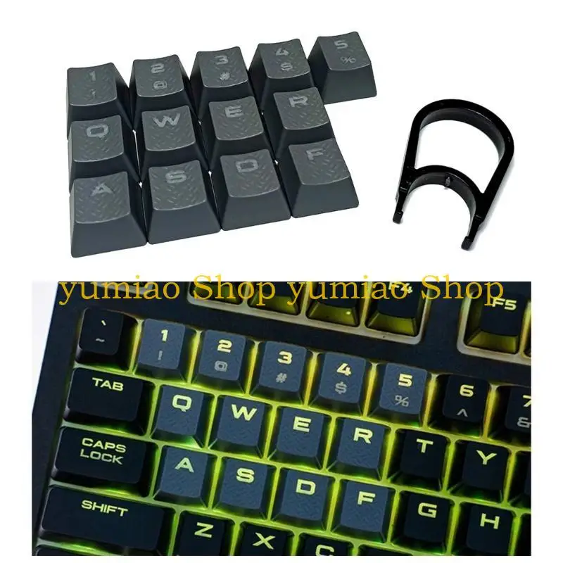 587B Textured Slip Proof Keycaps Offering Exceptional Durability and Light Enhancement for K70 K95 Keyboards