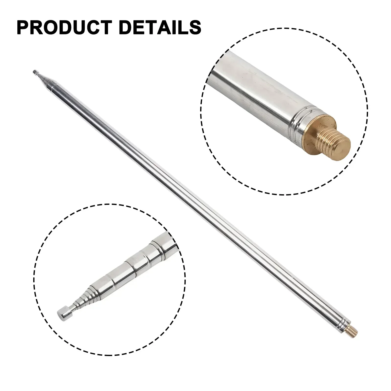 

Telescopic Antenna 5.6M/18.4FT GP For Ham Radio For Antenna M10 External Thread Stainless Steel Telescopic Antenna