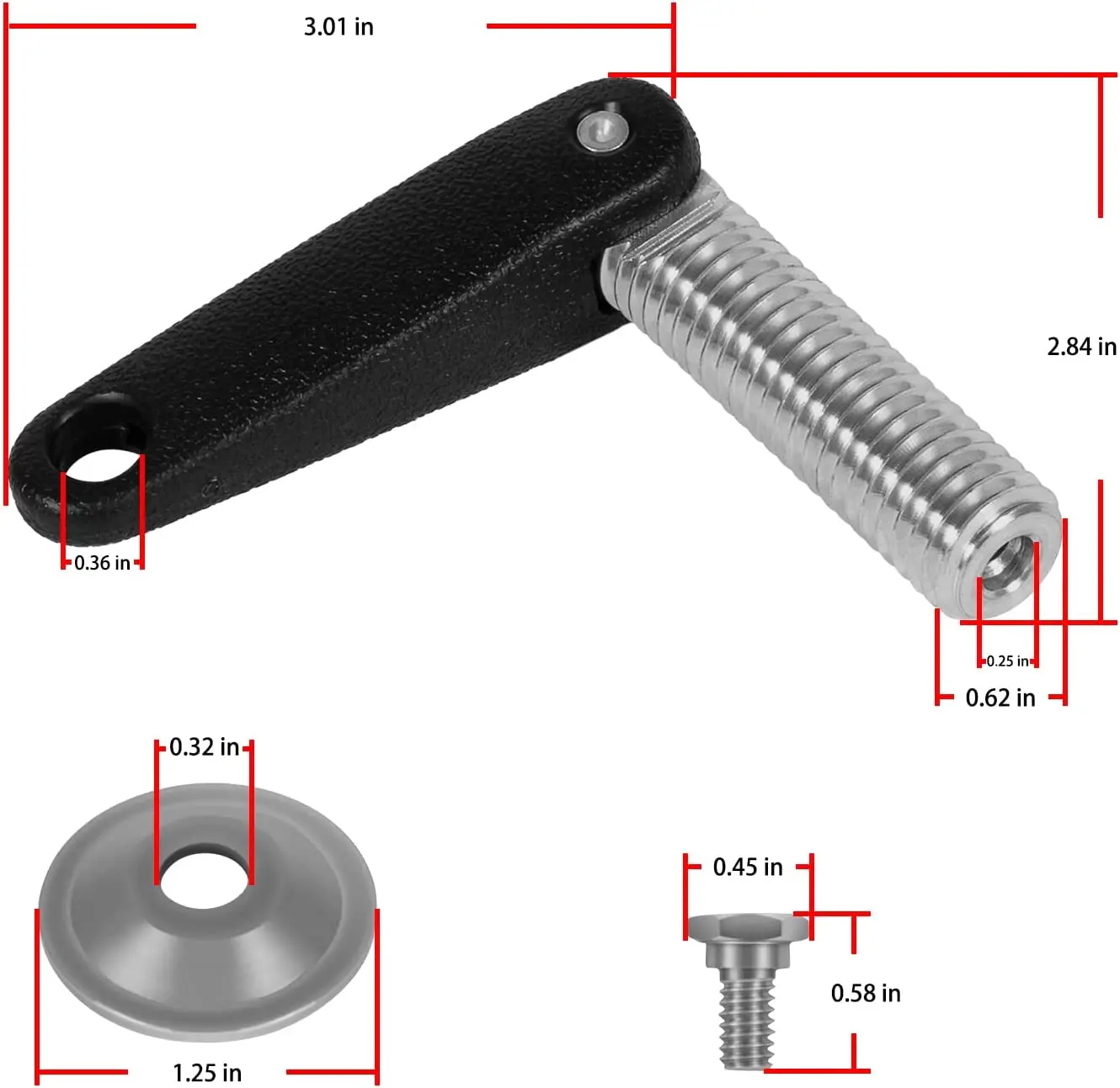 MX Clamp Screw & Handle Fit For Johnson Evinrude Outboard Replace For 433675 0433675 Boat Accessories Marine