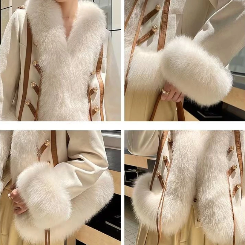 Imitation Fox Fur Coat for Women, Temperament, Loose Short Outwear, Female Fashion Leisure, Thick Warm Outcoat, Winter, New