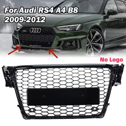 Front Bumper Center Grille Honeycomb Mesh Bumpers Grille for Audi RS4 A4 B8 2008-2012 EU ABS 8K0853651Racing Grills accessories