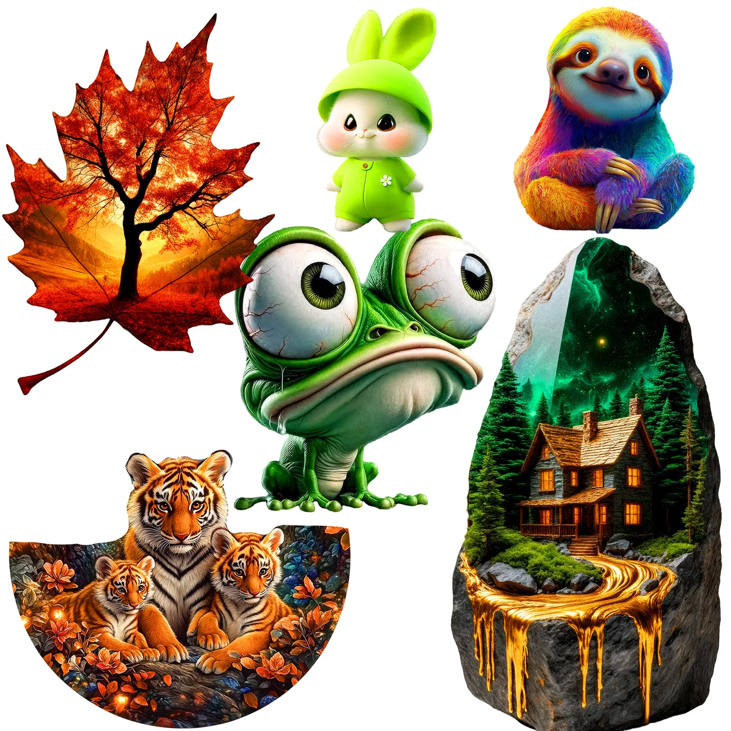 Wooden Puzzle Irregular Animal Shaped Casual Game Perfect For Halloween Christmas Birthdays And Holidays