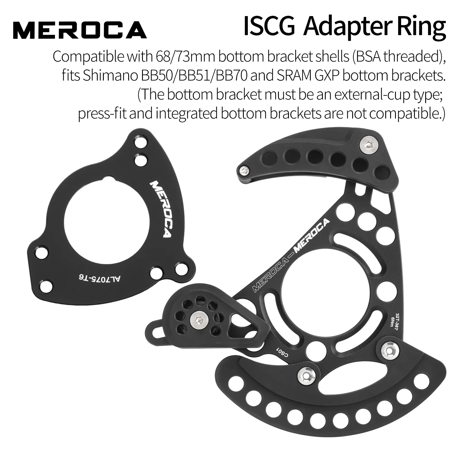 ISCG05 سلسلة دليل ISCG03 باش الحرس سبائك الألومنيوم خفيفة سلسلة واحدة 34 32 36 38 الأسنان الجبلية القرص سلسلة ضرس دليل #5