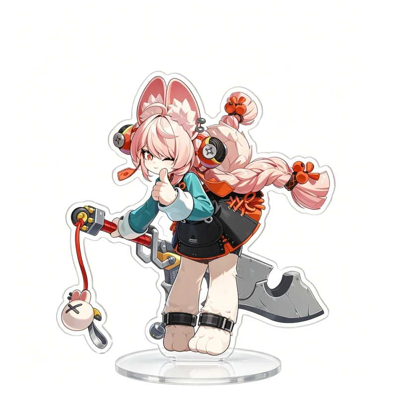 Zenless Zone Zero Zhu Yuan ZZZ Ellen Joe Acrylic Stand Keychain Dual Tone Hair Style Desk Decor Display Set Limited Fans Gift