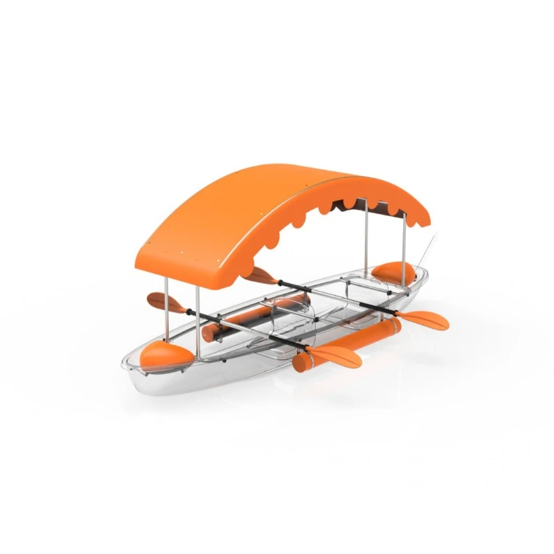 

Transparent boat sunshade waterproof manual kayak sightseeing boat outdoor seaside play rental boat equipment