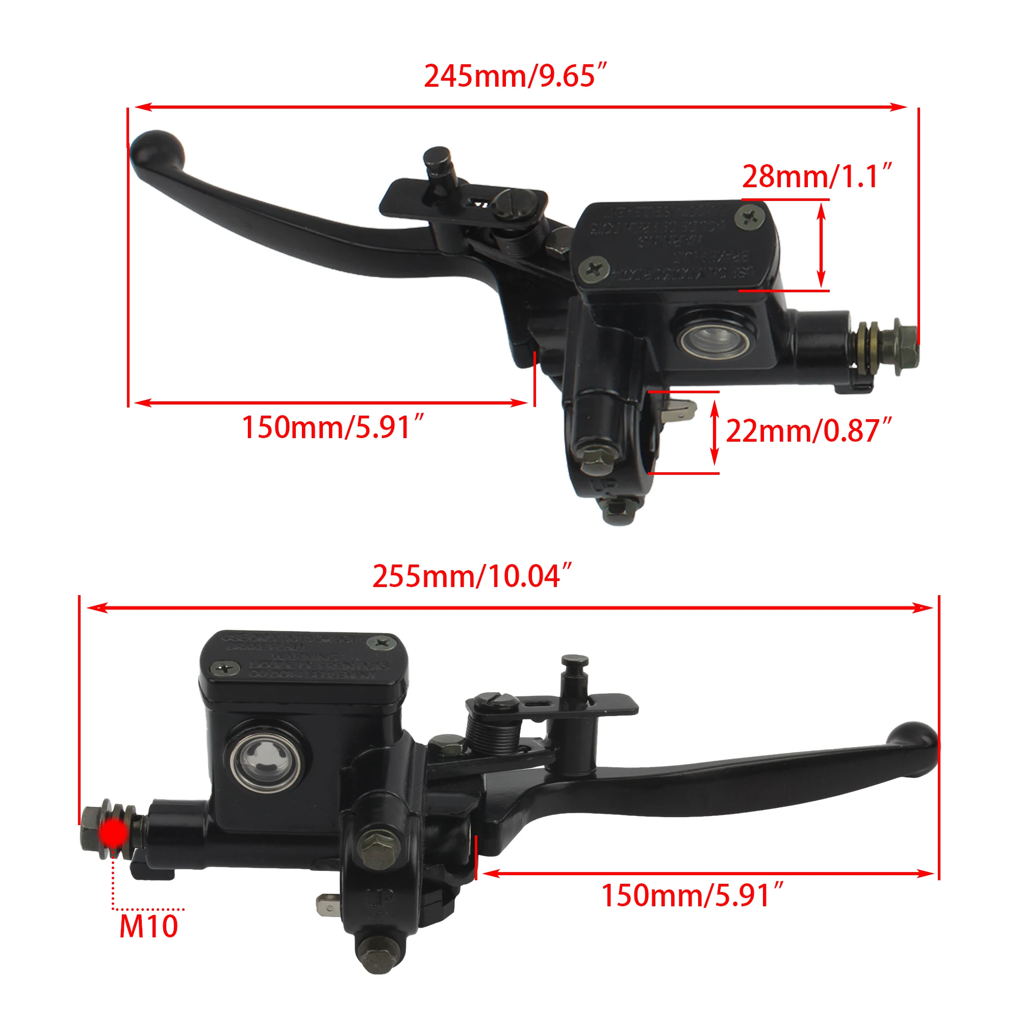Motorcycle Cylinder Hydraulic Brake Lever Clutch Lever Pump Left Right For 50cc-250cc DirtBike ATV Quad Supermoto Motocross Part