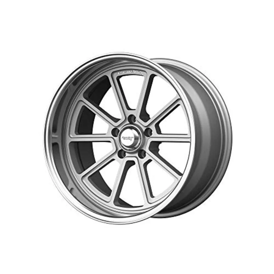 

18 x 10 Vintage Silver Diamond Cut Lip Custom Wheel with 0 Offset 5x120.65 Bolt Pattern 72.6mm Hub
