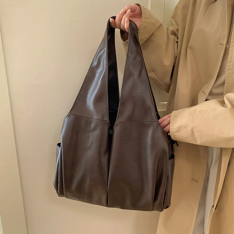 حقيبة يد كلاسيكية مريحة لعام 2025، محفظة كتف واسعة للنساء، حقيبة كروس للركاب بسيطة، حقيبة كاجوال من النهار إلى الليل #4