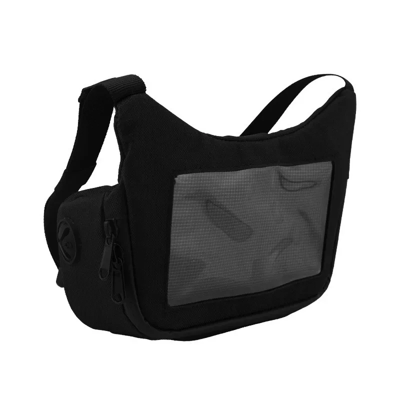 

electric motorcycle front beam pedal phone waterproof touch screen navigation storage front hanging oblique span fanny pack