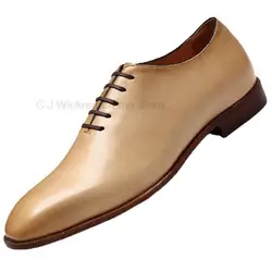 HKDQ Classic Italian Men's Dress Shoes Genuine Leather Oxfords Lace-Up Green Yellow Business Office Wedding Formal Shoe For Men