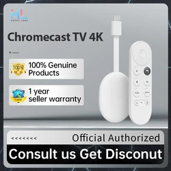 Оригинальный новый телевизор Google Chromecast 4, с |   Готовый запас |   Android 10. |   Сертифицированный Netflix, Dolby Vision&Atmos