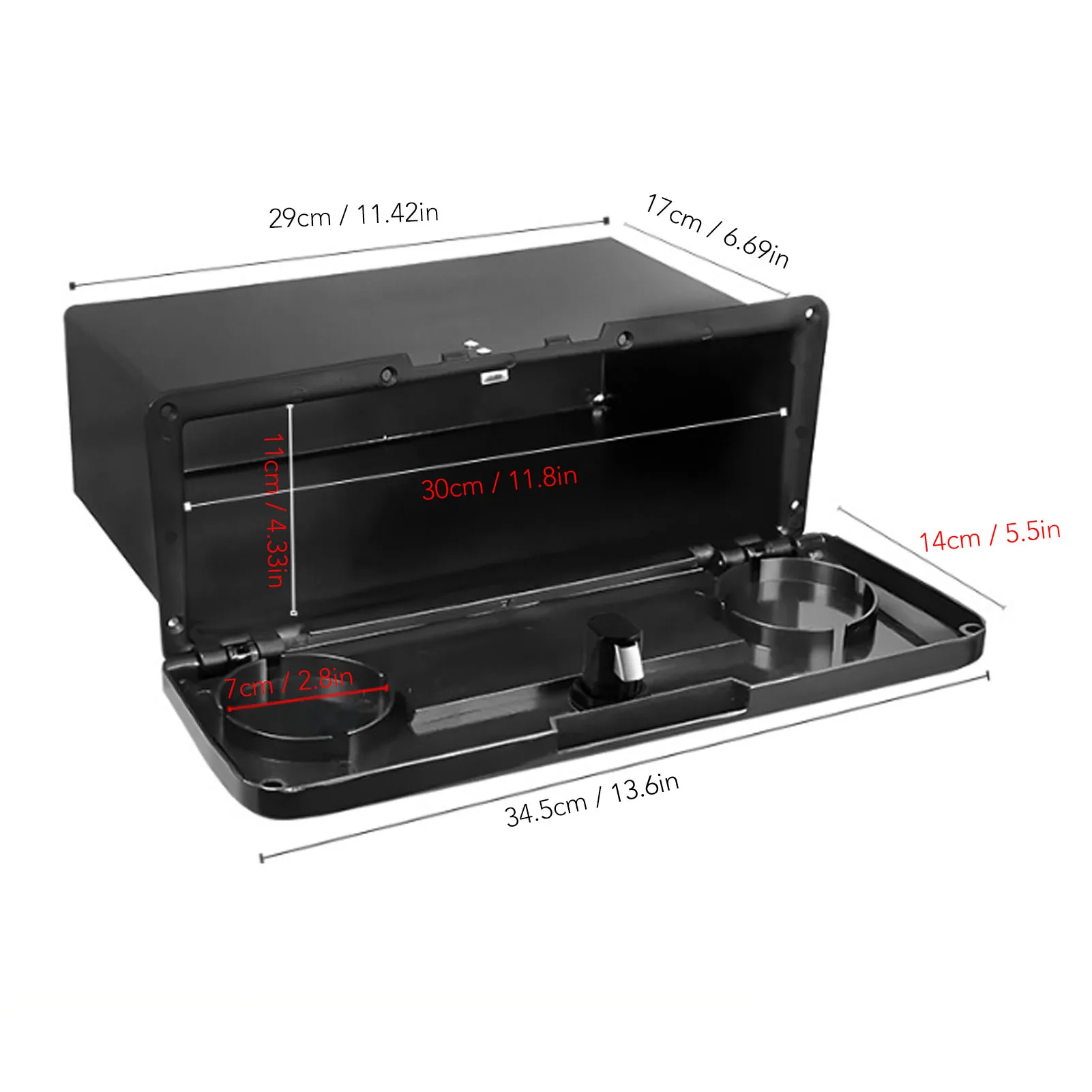صندوق تخزين القارب، حامل أكواب متعدد الوظائف، تصميم مقاوم للمطر، صندوق قاعدة يخت مع قفل بزر مخفي #6
