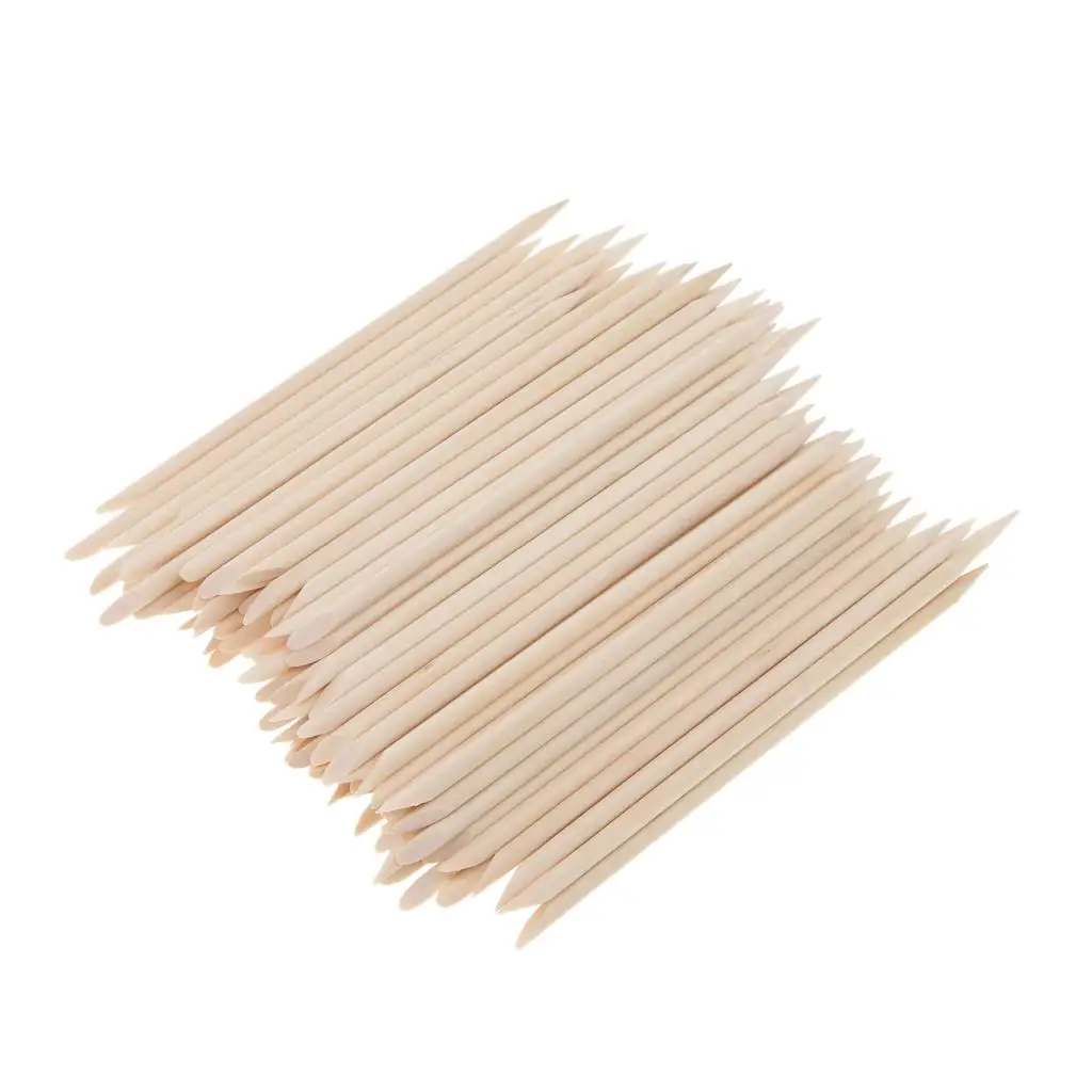 100 Pieces Wooden Sticks Nail Tool Manicure Nail Art Rosewood Chopsticks