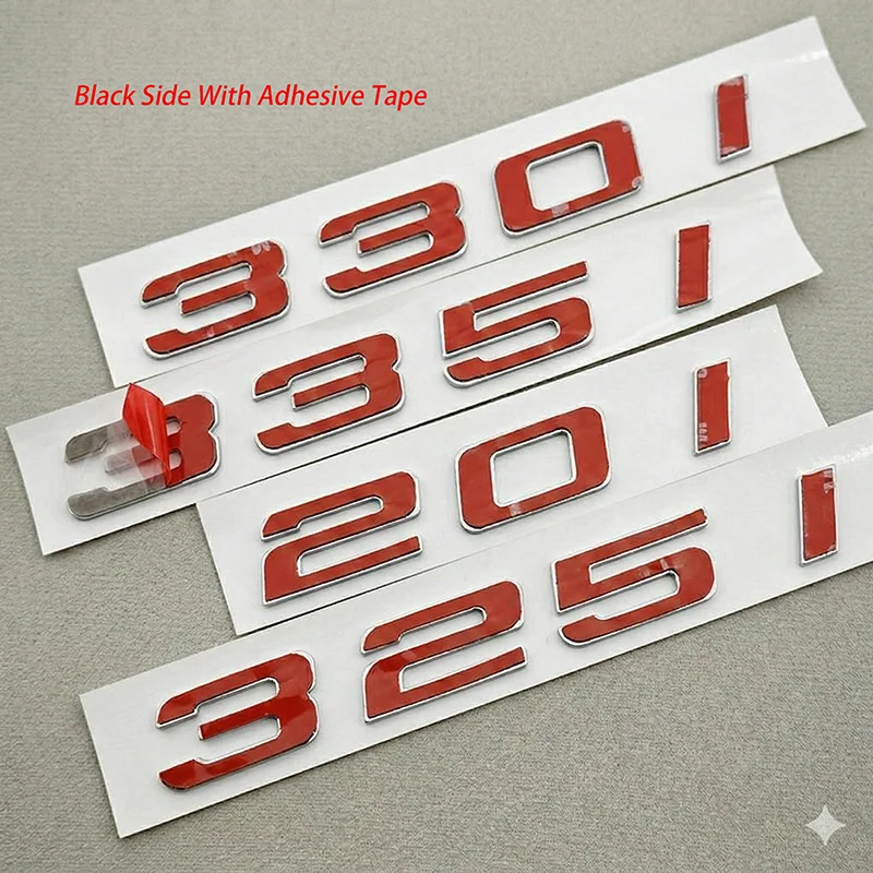 Chrome Trunk Letters Emblem for BMW 3 Series E46 E90 E91 F30 G20 320i 325i 330i 335i Badge Logo Sticker Car Styling Accessories - view 3