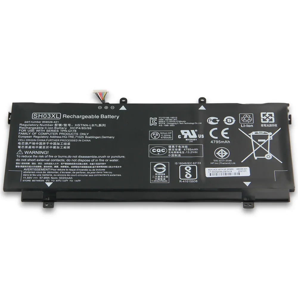 Original Replacement Battery SH03XL TPN-Q178 For HP Spectre X360 CN03XL HSTNN-LB7L 13-W020TU 13-AC013TU