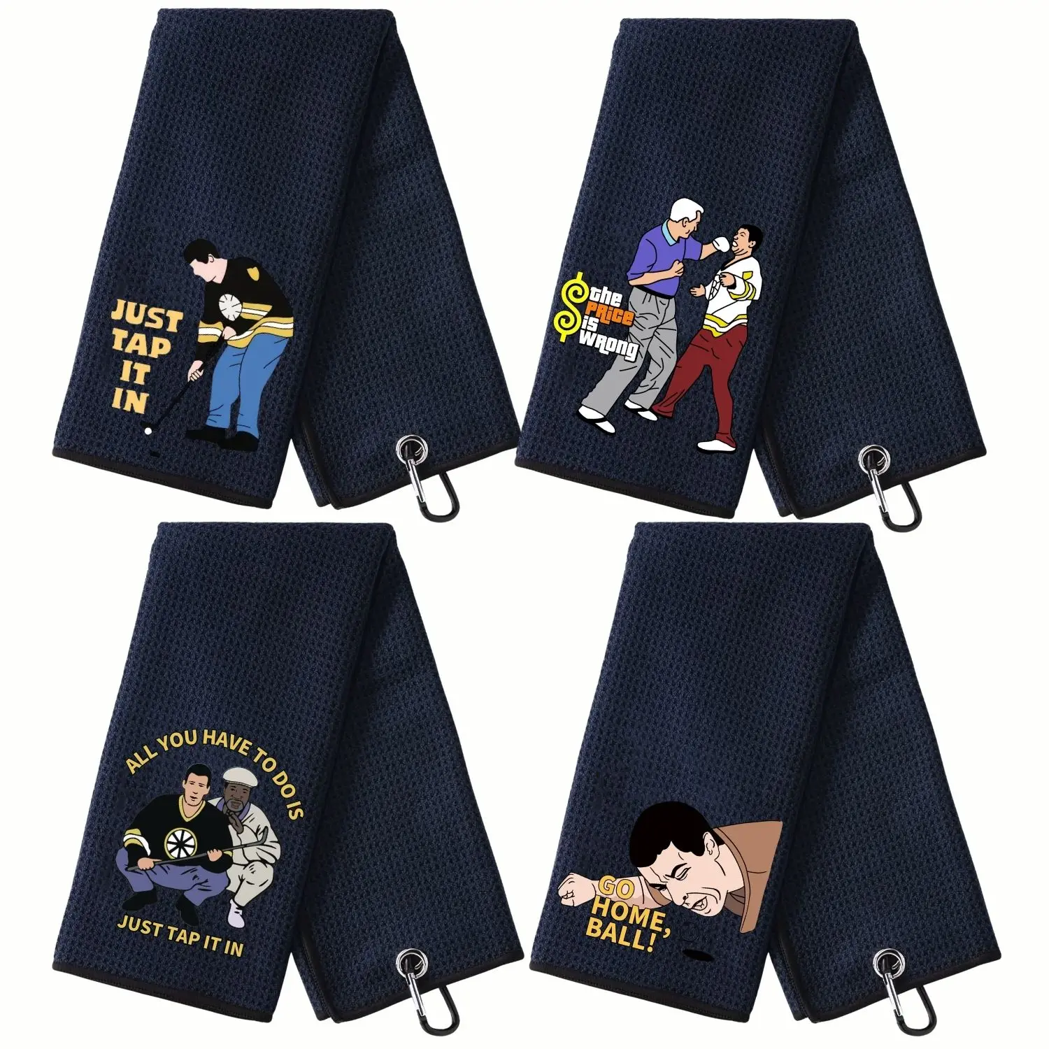 Happy Gilmore Golf Towel Large Size Super Absorbent QuickDry for Quick Cleaning Machine Washable Fits Any Golf Bag ，Gift For Dad