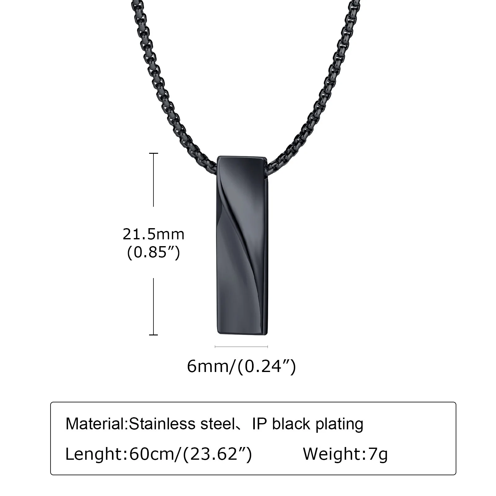 Retro Herren Geometrie Möbius Anhänger Halskette Mode Edelstahl Schmuck Trend Casual Outfit Halsketten-Accessoires – Detail 1