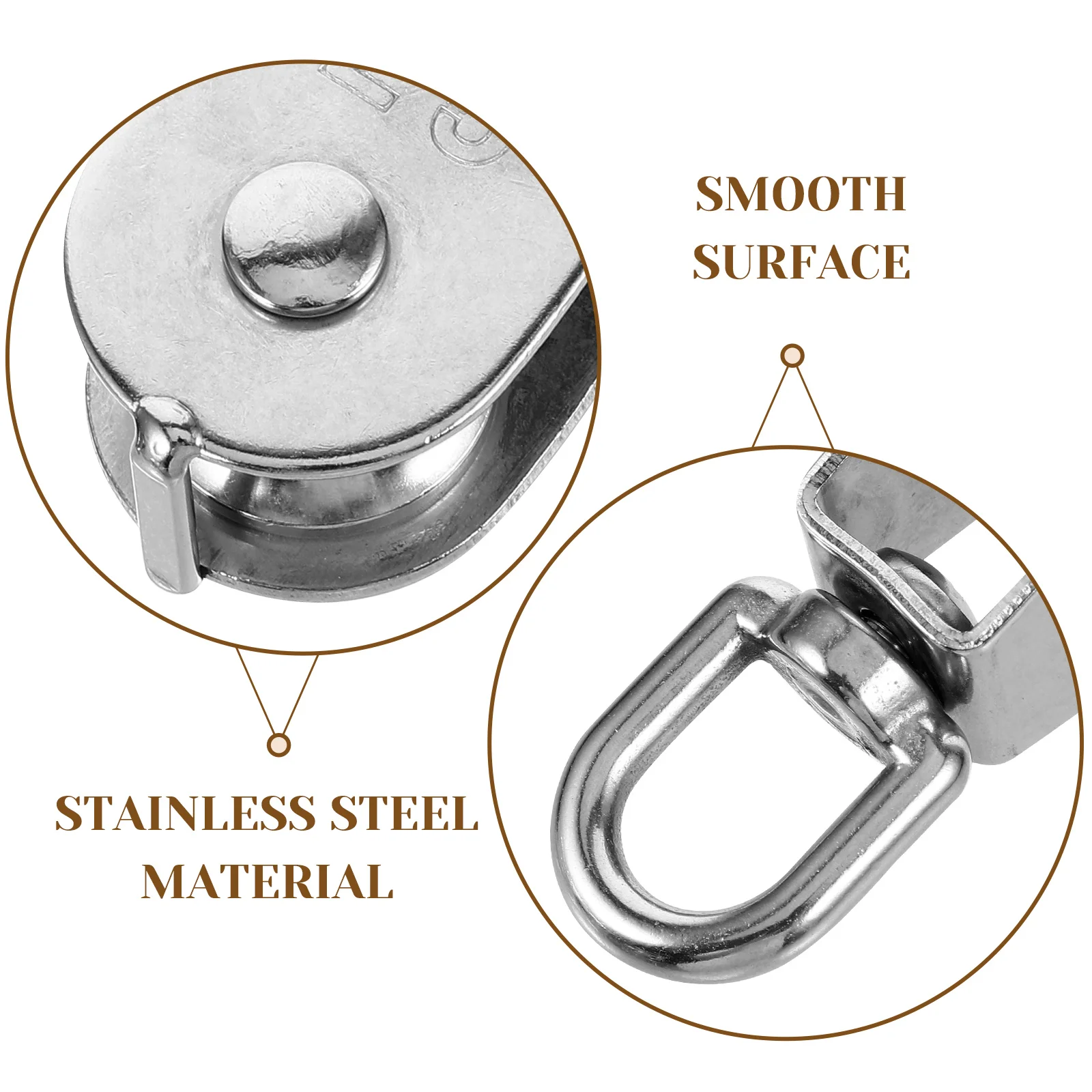 

2pcs Swivel Pulleys Wire Rope Crane Pulley Blocks Bearing Lifting Pulley Durable Metal Heavy Duty Load Bearing Lifting Wheel