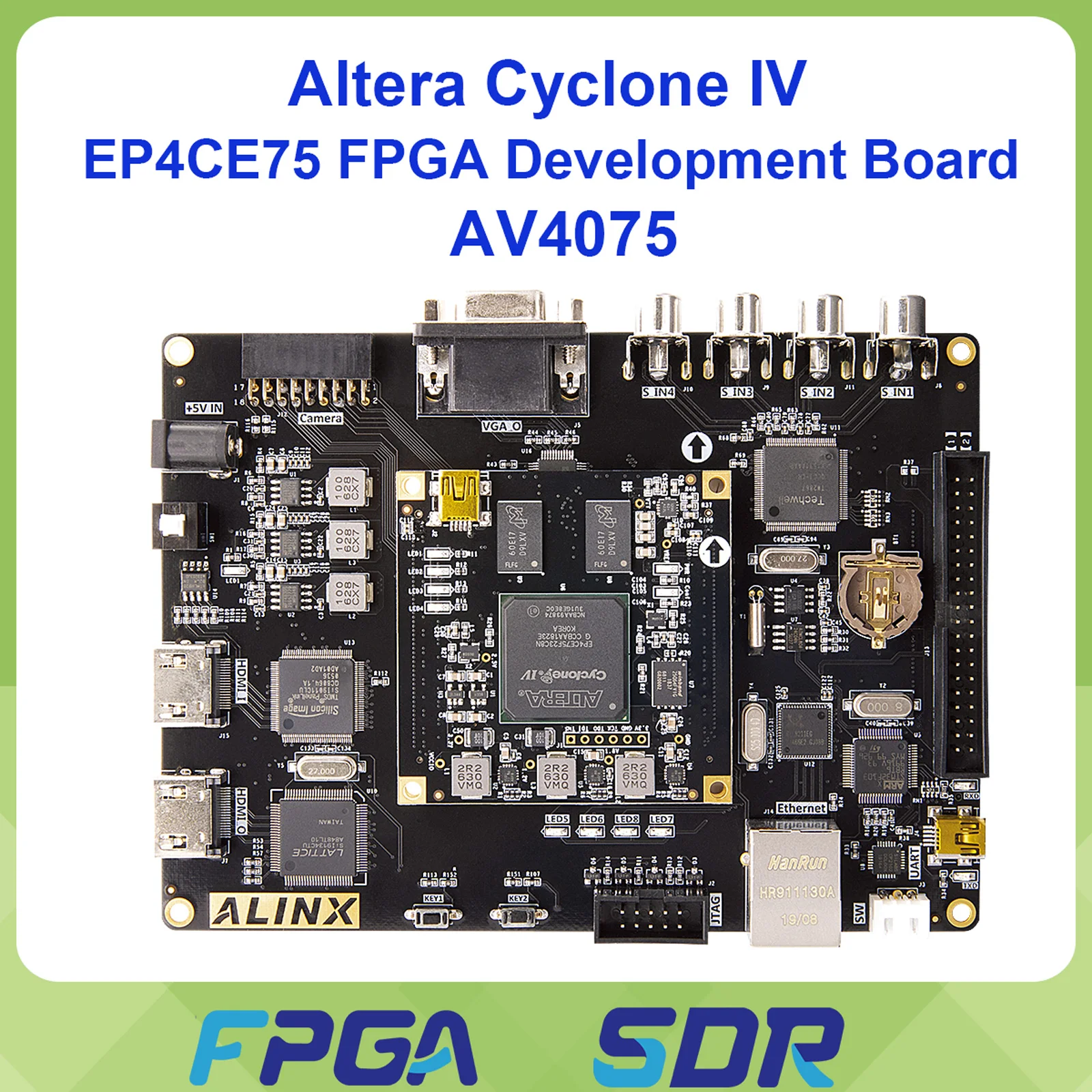 ALINX AV4075 Altera Cyclone IV EP4CE75F FPGA Development Board 1080P HDMI Input Output Video Image Processing