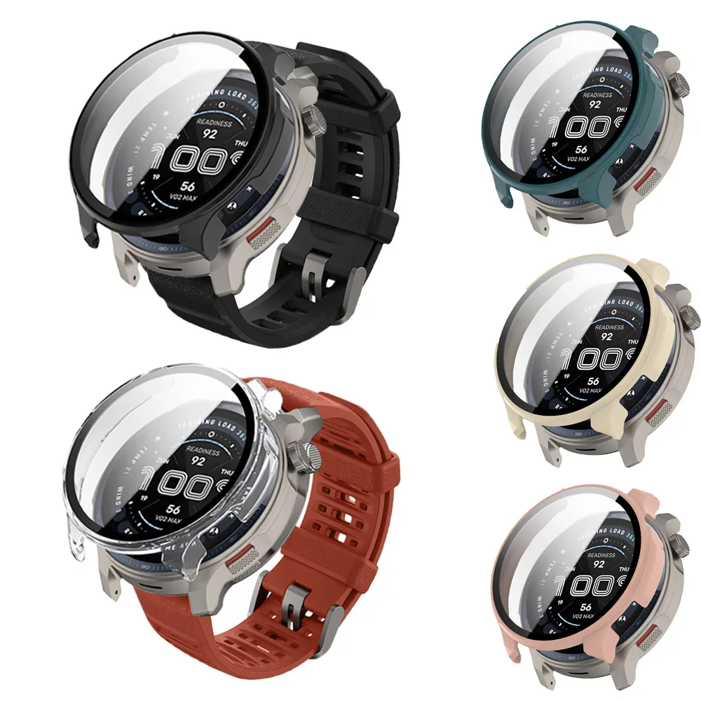 

PC+Tempered Glass Case For Amazfit Balance 2 A2429 Smart Watch Strap Protective BumperCover Screen Protector Accessories