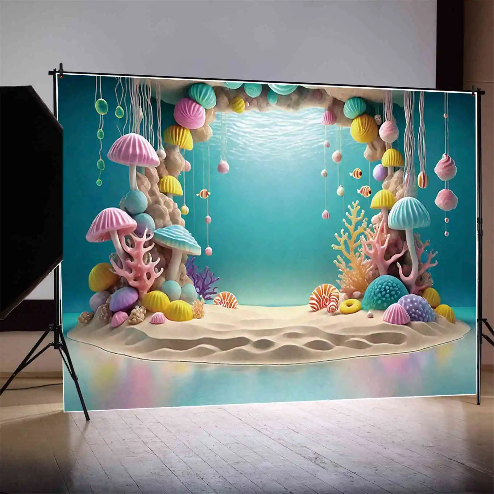 Moon. qg Sommer Süßigkeiten ein Geburtstag Kulissen Mädchen Lutscher Strand Donut Hintergründe benutzer definierte Party Dekoration Photo zon Zubehör