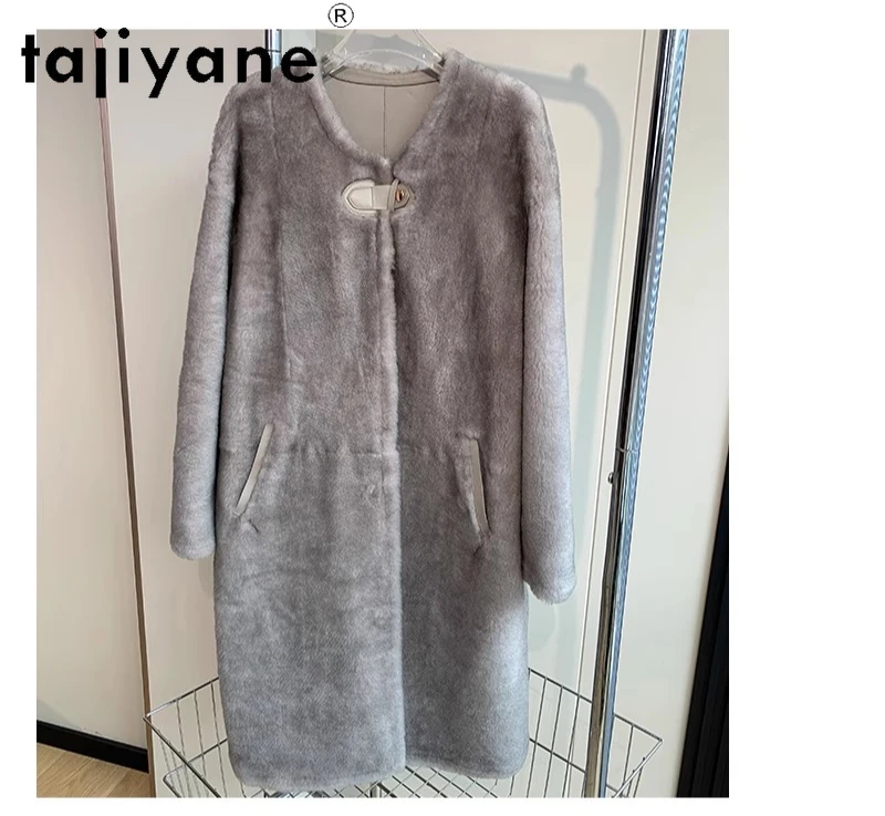 TAJIYANE 100% Natural Merino Sheepskin Coat Women High Quality Long Real Fur Jacket Winter Coats Woman Clothing шуба женская