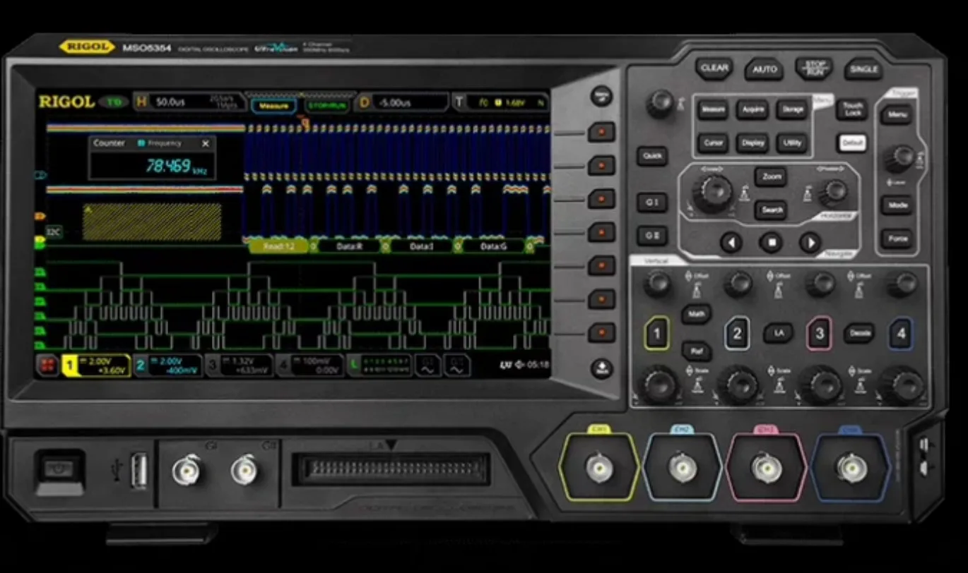 1pc MSO5354 4-Channel 350MHz Digital Oscilloscope 500000wfms/s 9-inch Touch Screen *SY