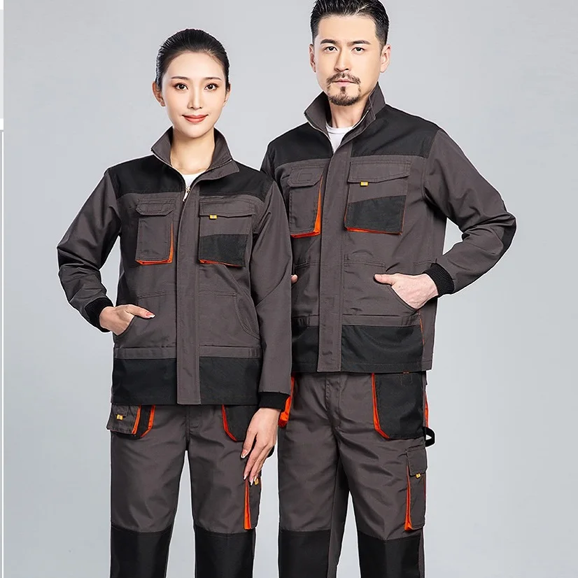 

Work Clothes Set Men Jacket And Pants Suit Wear-resistant Labor Clothing Tooling Auto Parts Uniforms Workshop Factory Workwear5x