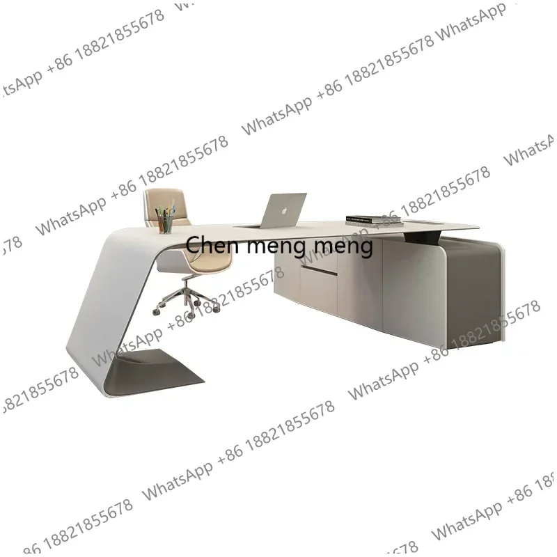 

Minimalist Luxury High-end Designer Office Desk Fashionable High-end Modern Simple European Aesthetic Scrivania Trendy Furniture