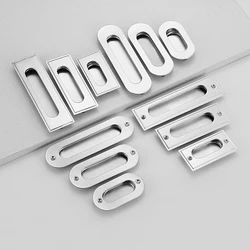 Stainless Steel Handle Embedded Concealed Opposite Mounted Concealed Handle Cabinet Door Handle Drawer Concealed Buckle Handle