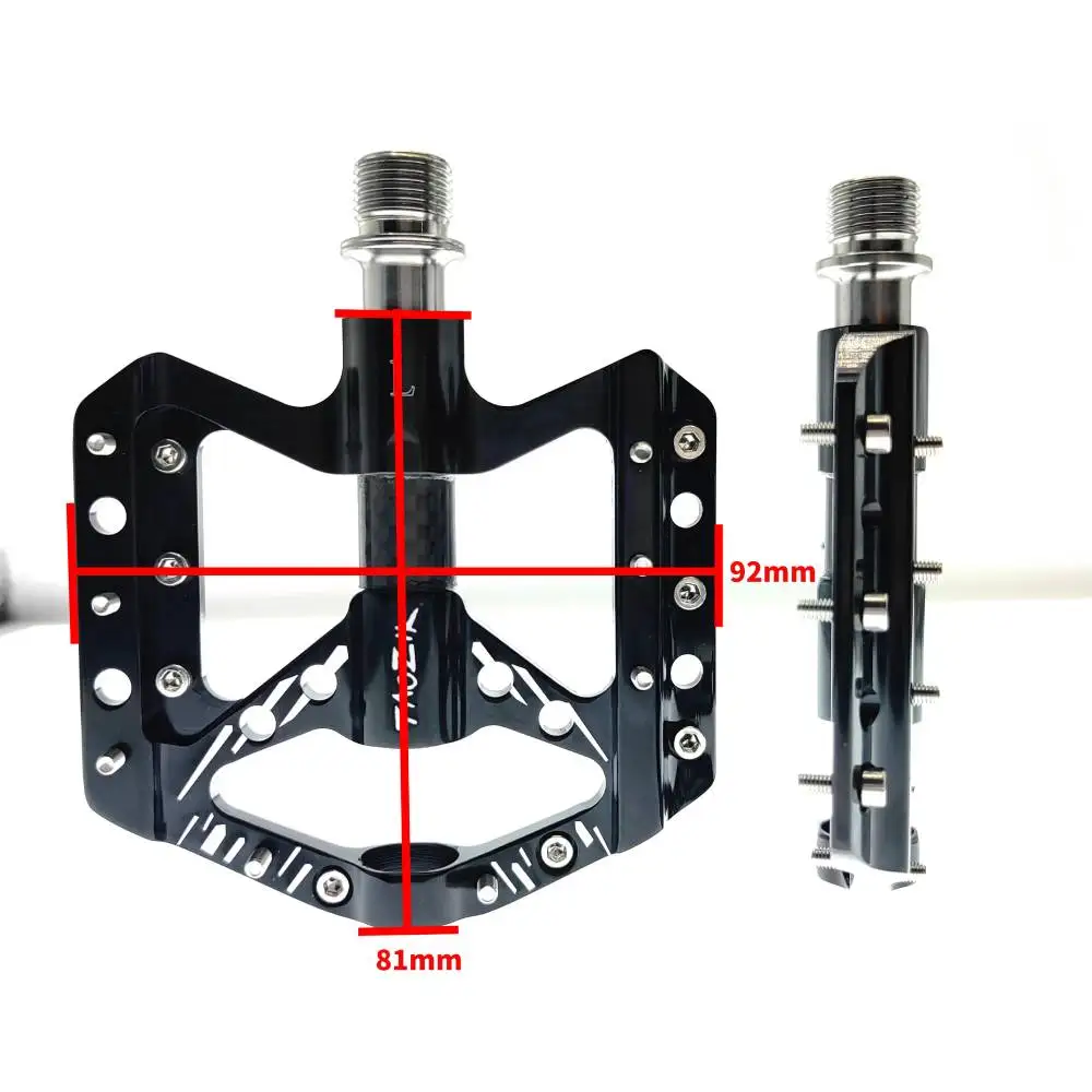 TAOZIK Bicycle Pedals titanium Axle Bearings MTB Anti-slip Ultralight Aluminum Mountain Road Bike Platform Pedals Cycling Parts