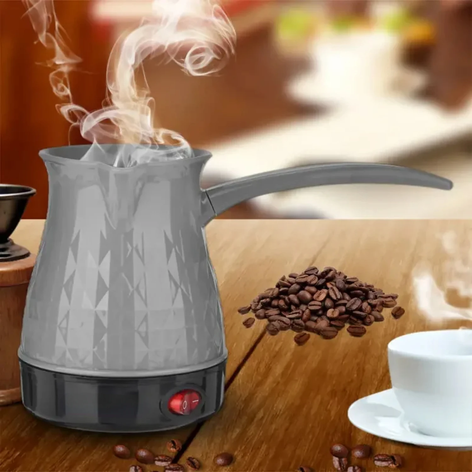 Baru yang kuat dan bergaya 500ml baja tahan karat portabel Italia Mocca Pot-mulai hari Anda dengan kaya rasa Turki dan