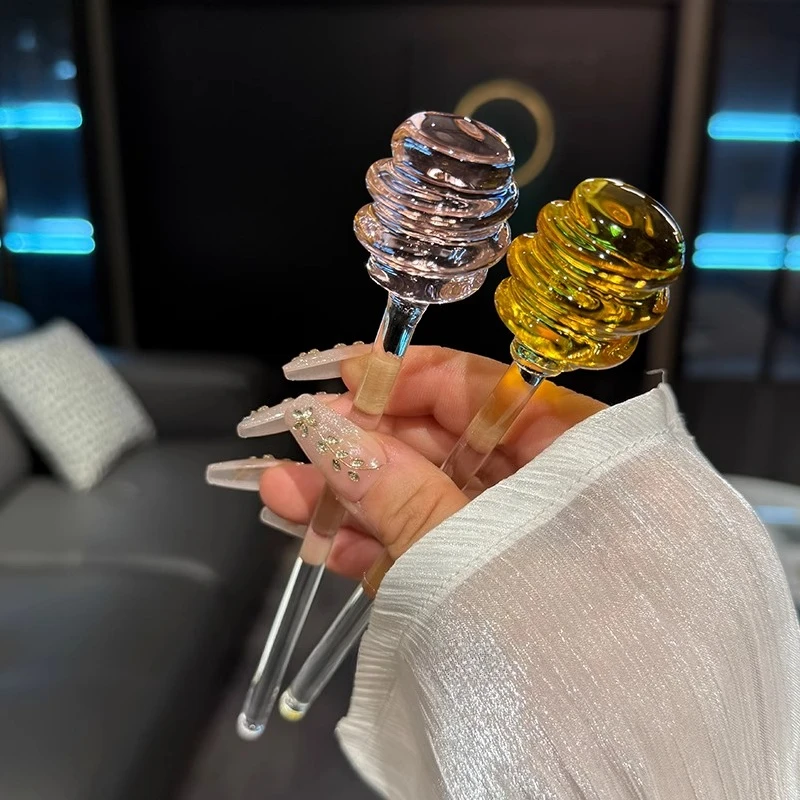 لطيف الزجاج العسل اثارة قضيب العسل ملعقة خاصة الإبداعية مقبض طويل القهوة الفاكهة والمربى اثارة عصا أدوات مطبخ المنزل